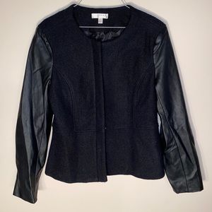 Kenar black wool zip up jacket L